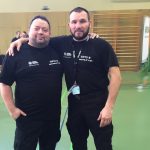 Sifu JHN mit Freund und Trainingskollegen Sifu Stefan Crnko auf dem GdP-Bundesseminar "Eigensicherung ist kein Zufall Part 2" 2015 in der Landespolizeiakademie Hessen