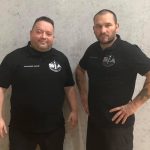 Sifu Jan-Holger Nahler mit Anti-Terror-Experte Sifu Stefan Crnko beim großen Katastrophen-/Krisenmanagement-Seminar in der Universität Koblenz 2019