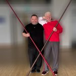 Sifu Jan-Holger Nahler nach dem Langstock-Unterricht mit Mentor Sifu Hans-Peter Edel